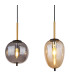 Blacky Bar Pendant Ceiling Light Matt Black Smoke Glass Shade 4x E14-4