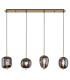 Blacky I Bar Pendant Ceiling Light Brass-Coloured Glass Shade 4x E14-3