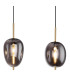 Blacky I Bar Pendant Ceiling Light Brass-Coloured Glass Shade 4x E14-4