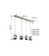 Blacky I Bar Pendant Ceiling Light Brass-Coloured Glass Shade 4x E14-5