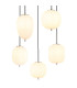 Blacky I Cluster Pendant Ceiling Light Nickel Matt Opal Glass Shade 5x E14-3