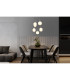 Blacky I Cluster Pendant Ceiling Light Nickel Matt Opal Glass Shade 5x E14-5