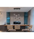 Blacky Cluster Pendant Ceiling Light Matt Black Smoke Glass Shade 6x E14-7