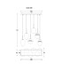 Blacky I Cluster Pendant Ceiling Light Nickel Matt Opal Glass Shade 6x E14-6