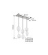 Blacky I Cluster Pendant Ceiling Light Nickel Matt Opal Glass Shade 6x E14-7