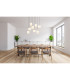 Blacky I Cluster Pendant Ceiling Light Nickel Matt Opal Glass Shade 8x E14-5