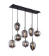 Blacky Cluster Pendant Ceiling Light Black Glass Shade 8x E14-1