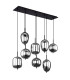Blacky Cluster Pendant Ceiling Light Black Glass Shade 8x E14-2