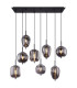 Blacky Cluster Pendant Ceiling Light Black Glass Shade 8x E14-3