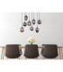 Blacky Cluster Pendant Ceiling Light Black Glass Shade 8x E14-5