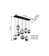 Blacky Cluster Pendant Ceiling Light Black Glass Shade 8x E14-8