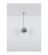 Blacky I Globe Pendant Ceiling Light Brass-Coloured Glass Shade 1x E27-6
