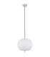 Blacky I Globe Pendant Ceiling Light Nickel Matt Opal Glass Shade 1x E27-2