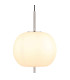 Blacky I Globe Pendant Ceiling Light Nickel Matt Opal Glass Shade 1x E27-3