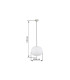 Blacky I Globe Pendant Ceiling Light Nickel Matt Opal Glass Shade 1x E27-6