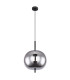 Blacky Globe Pendant Ceiling Light Black Glass Shade 1x E27-2