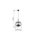 Blacky Globe Pendant Ceiling Light Black Glass Shade 1x E27-4
