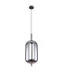 Blacky Slim Pendant Ceiling Light Black Glass Shade 1x E27-2