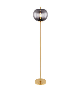 Blacky I Glass Floor Lamp Brass-Coloured Glass Shade 1x E27-1
