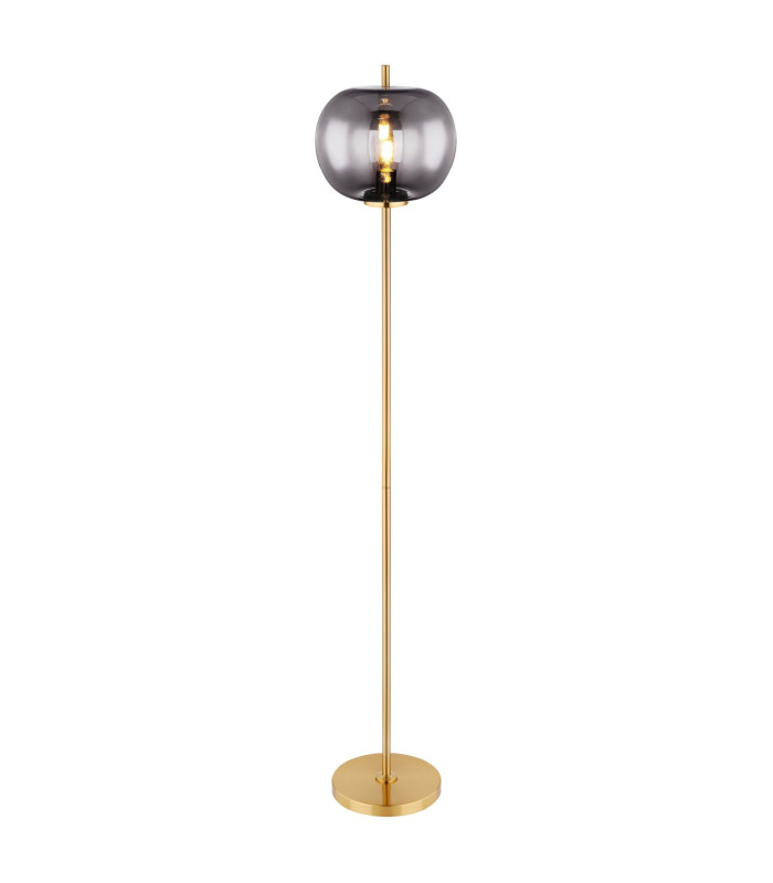 Blacky I Glass Floor Lamp Brass-Coloured Glass Shade 1x E27-1