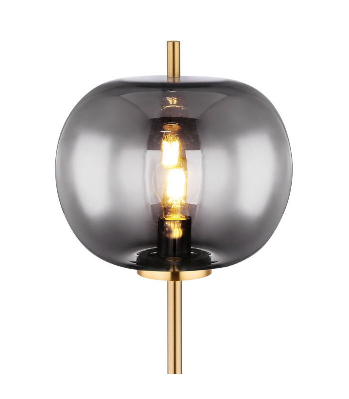 Blacky I Glass Floor Lamp Brass-Coloured Glass Shade 1x E27-3