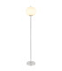 Blacky I Glass Floor Lamp Nickel Matt Opal Glass Shade 1x E27-1
