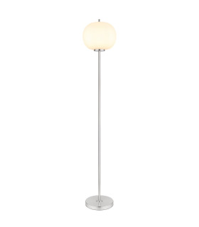 Blacky I Glass Floor Lamp Nickel Matt Opal Glass Shade 1x E27-1
