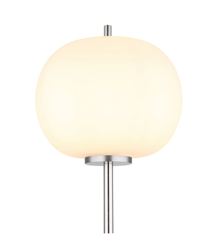 Blacky I Glass Floor Lamp Nickel Matt Opal Glass Shade 1x E27-3
