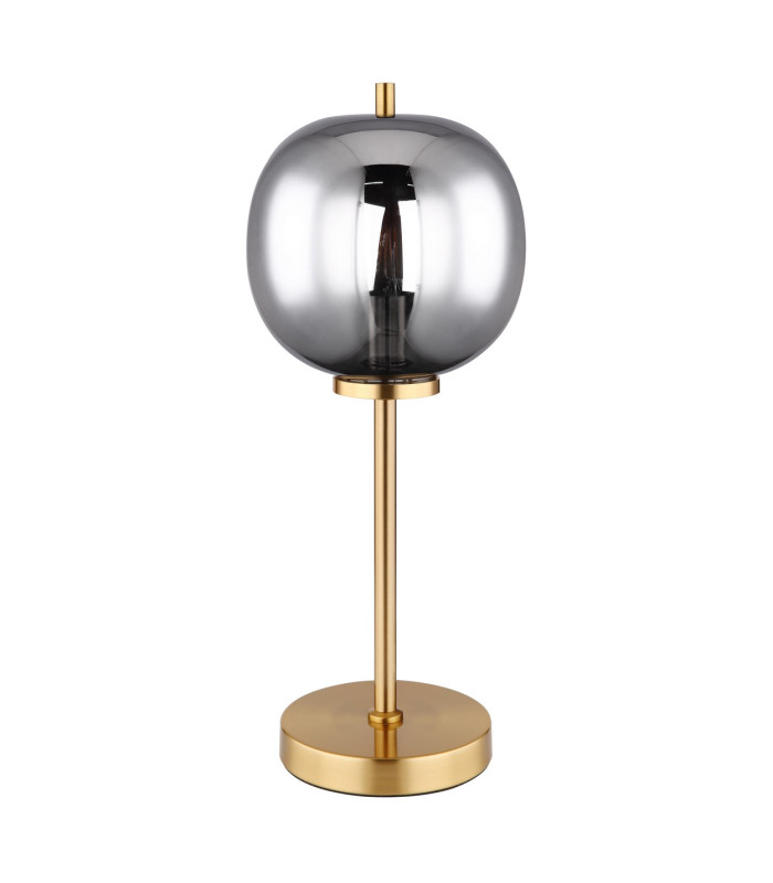 Blacky I Globe Table Lamp Brass-Coloured Glass Shade 1x E14-2