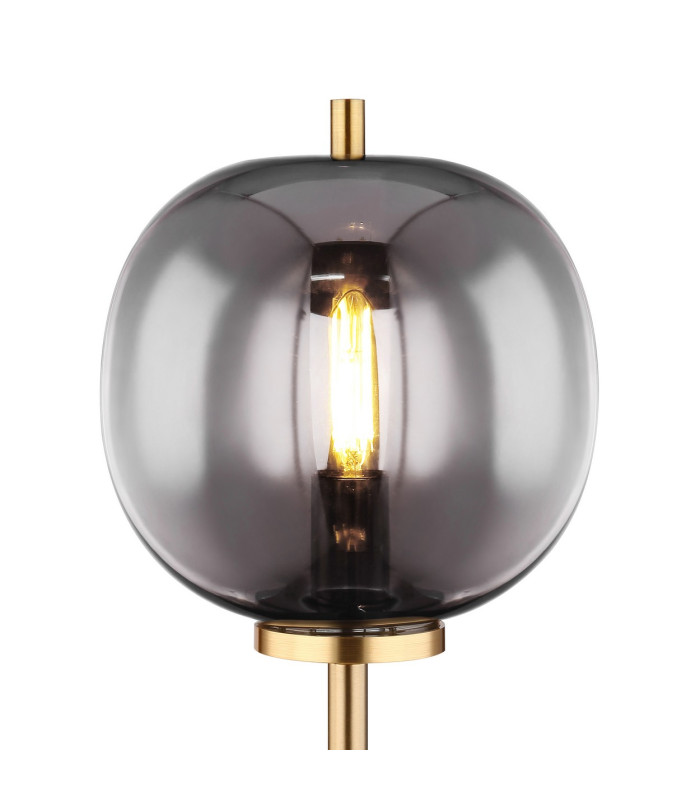 Blacky I Globe Table Lamp Brass-Coloured Glass Shade 1x E14-3