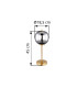 Blacky I Globe Table Lamp Brass-Coloured Glass Shade 1x E14-5