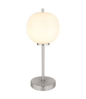 Blacky I Globe Table Lamp Nickel Matt Opal Glass Shade 1x E14-1