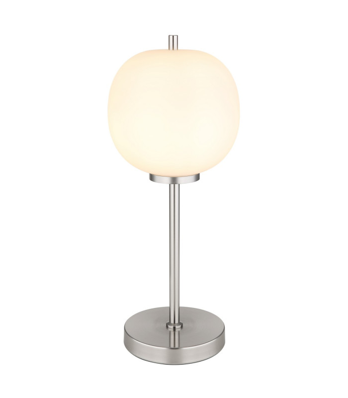 Blacky I Globe Table Lamp Nickel Matt Opal Glass Shade 1x E14-1