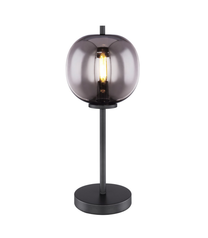 Blacky Globe Table Lamp Black Glass Shade 1x E14-1
