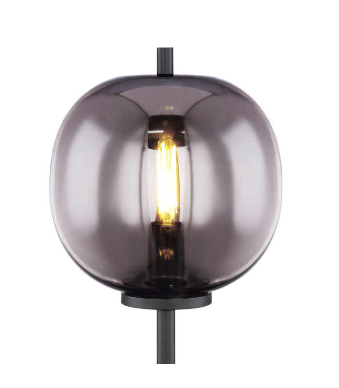 Blacky Globe Table Lamp Black Glass Shade 1x E14-3