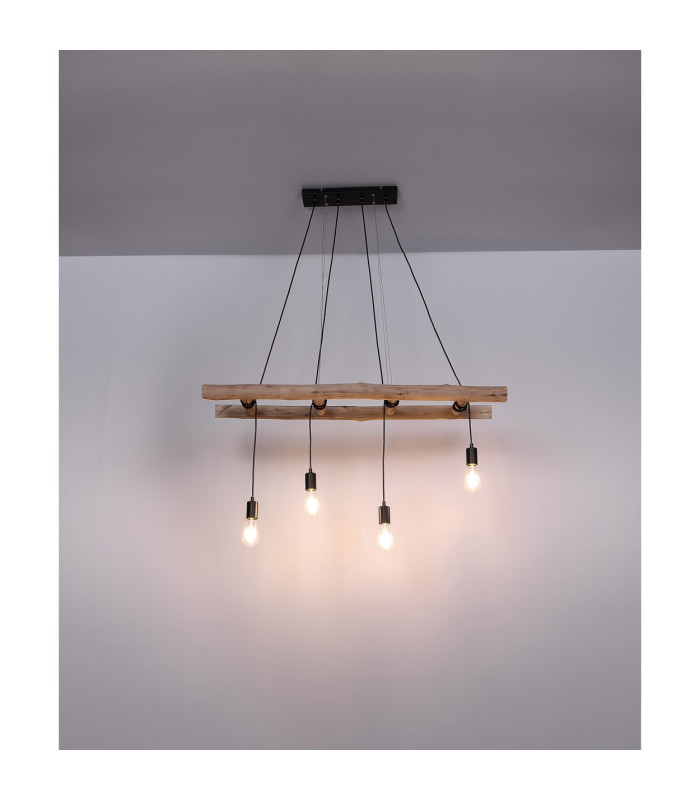 Irmgard Bar Pendant Ceiling Light Natural Color 4x E27-8