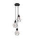 Isabella Cluster Pendant Ceiling Light Matt Black 3x E27-1