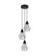 Isabella Cluster Pendant Ceiling Light Matt Black 3x E27-2