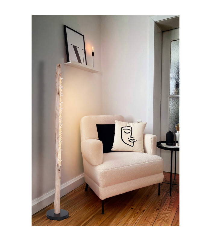 Felicitas LED Integrated Floor Lamp Wood LED Dimmable 3000K-9