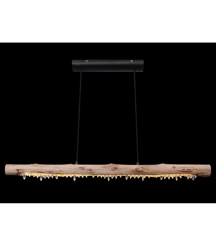 Felicitas 100cm Bar Pendant Ceiling Light Matt Black LED 3000K-6