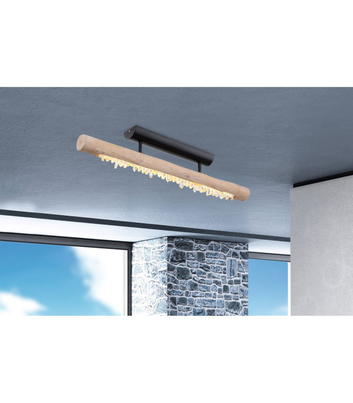 Felicitas 100cm Bar Pendant Ceiling Light Matt Black LED 3000K-10