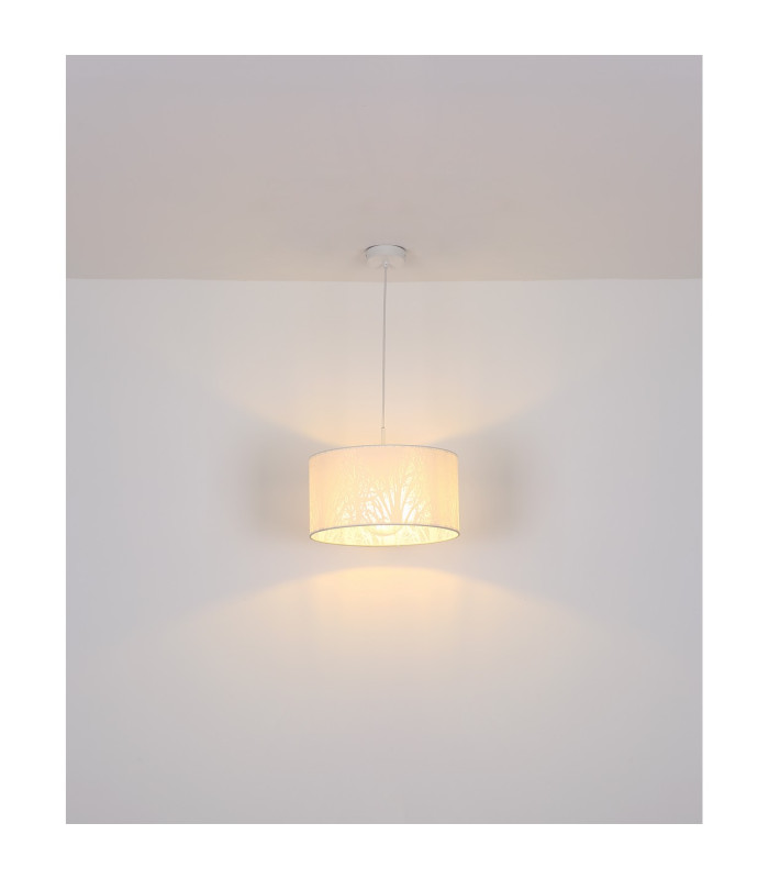 Pinni Cylindrical Pendant Ceiling Light White 1x E27-5