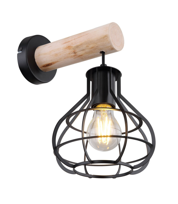 Clastra Wall Lamp Matt Black 1x E27-1