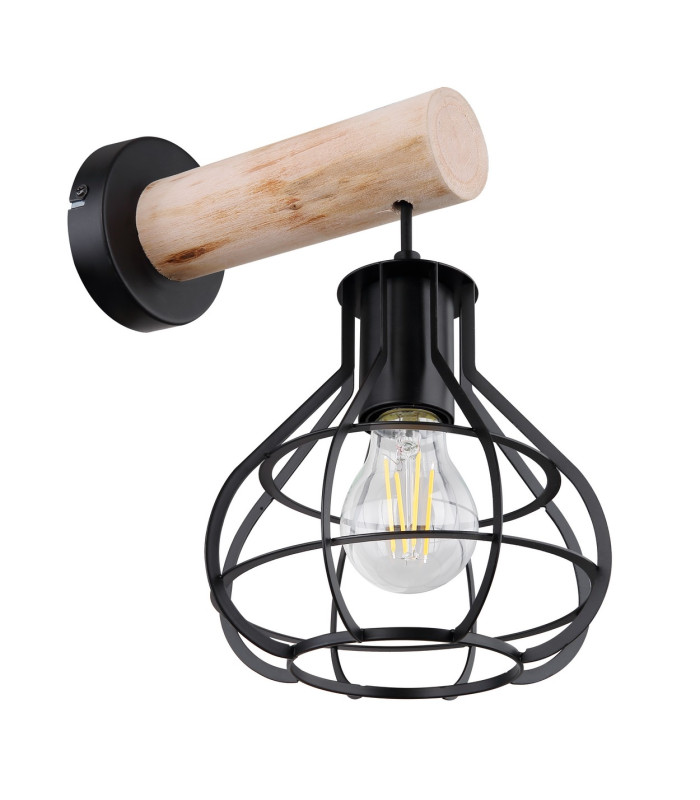 Clastra Wall Lamp Matt Black 1x E27-2