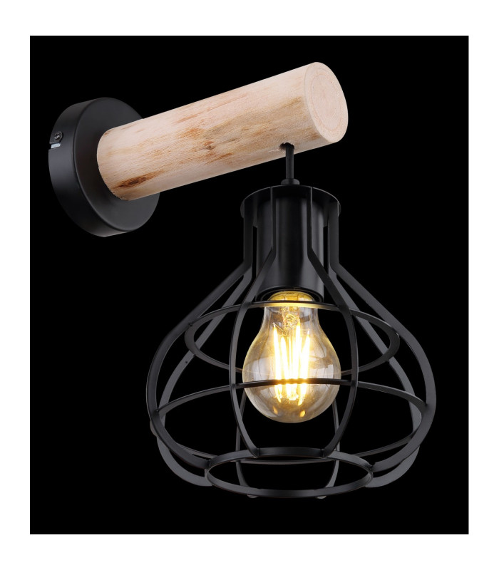 Clastra Wall Lamp Matt Black 1x E27-4