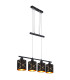 Bemmo Bar Pendant Ceiling Light Matt Black 4x E27-1