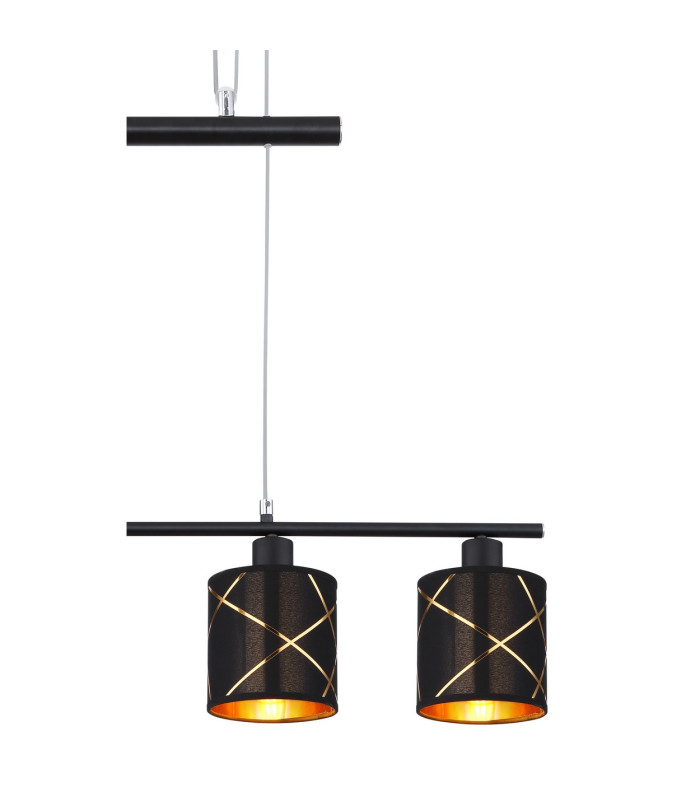 Bemmo Bar Pendant Ceiling Light Matt Black 4x E27-4