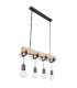 Ludi Bar Pendant Ceiling Light Black 4x E27-1