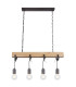 Ludi Bar Pendant Ceiling Light Black 4x E27-3