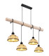 Rex Bar Pendant Ceiling Light Matt Black 4x E27-1